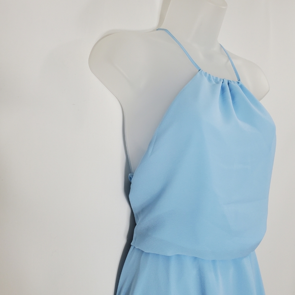 Haute Hippie Sky Blue Chiffon Hi Low Dress - Picture 7 of 11